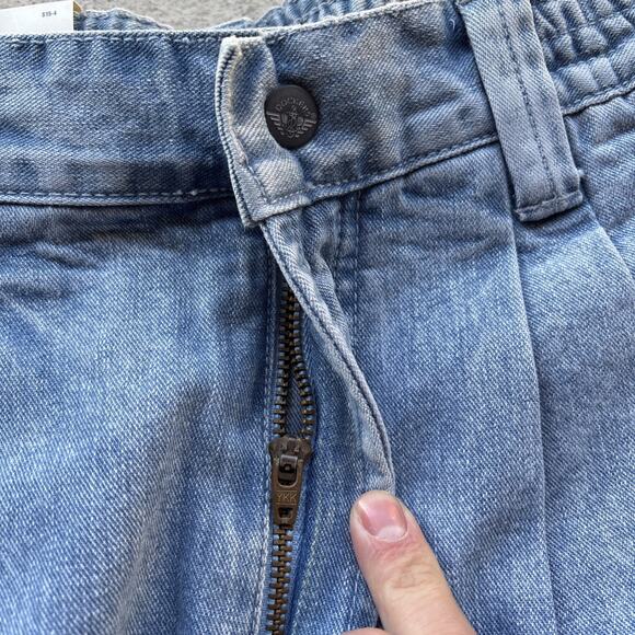 Deadstock 90s Dockers Jeans Mens 28x30 Pleated Denim Levis Cargo Tapered Vintage - Picture 4 of 13